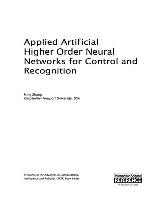 Cover image: Applied Artificial Higher Order Neural Networks for Control and Recognition 9781522500636