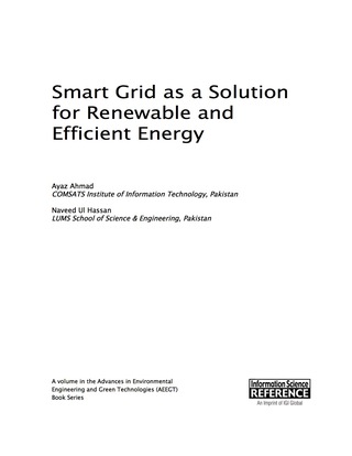 Cover image: Smart Grid as a Solution for Renewable and Efficient Energy 9781522500728