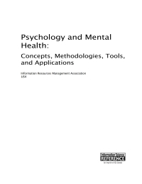 Imagen de portada: Psychology and Mental Health: Concepts, Methodologies, Tools, and Applications 9781522501596