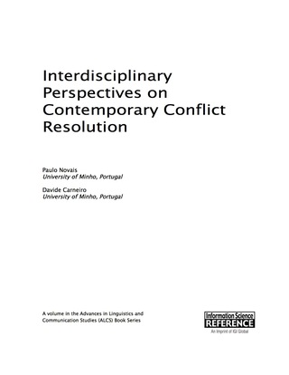 Cover image: Interdisciplinary Perspectives on Contemporary Conflict Resolution 9781522502456