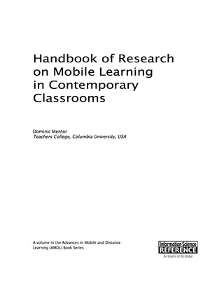 Cover image: Handbook of Research on Mobile Learning in Contemporary Classrooms 9781522502517