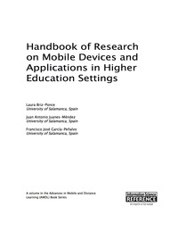 Cover image: Handbook of Research on Mobile Devices and Applications in Higher Education Settings 9781522502562