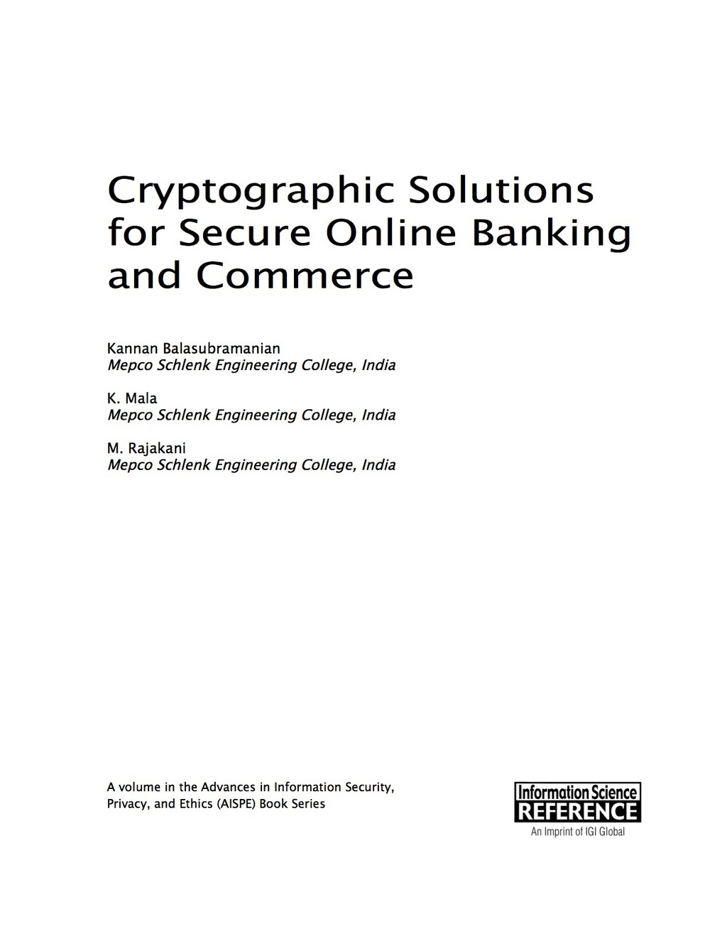 Cryptographic Solutions for Secure Online Banking and Commerce