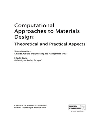 Cover image: Computational Approaches to Materials Design: Theoretical and Practical Aspects 9781522502906