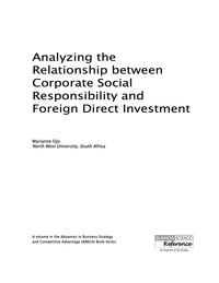 表紙画像: Analyzing the Relationship between Corporate Social Responsibility and Foreign Direct Investment 9781522503057