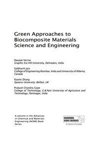 Imagen de portada: Green Approaches to Biocomposite Materials Science and Engineering 9781522504245