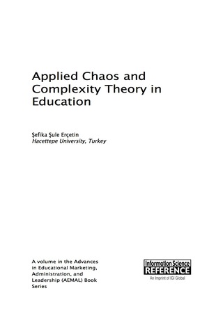 Imagen de portada: Applied Chaos and Complexity Theory in Education 9781522504603