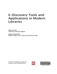 Imagen de portada: E-Discovery Tools and Applications in Modern Libraries 9781522504740