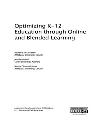 Cover image: Optimizing K-12 Education through Online and Blended Learning 9781522505075