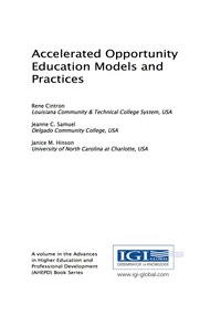Cover image: Accelerated Opportunity Education Models and Practices 9781522505280
