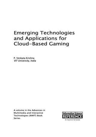 Imagen de portada: Emerging Technologies and Applications for Cloud-Based Gaming 9781522505464