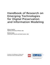 Omslagafbeelding: Handbook of Research on Emerging Technologies for Digital Preservation and Information Modeling 9781522506805