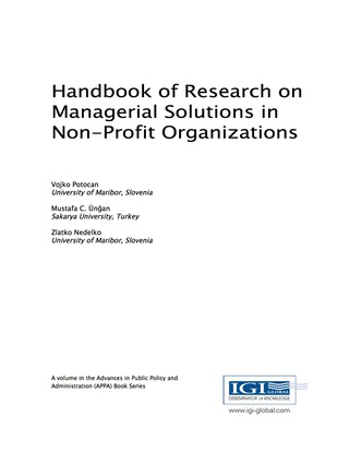 Cover image: Handbook of Research on Managerial Solutions in Non-Profit Organizations 9781522507314