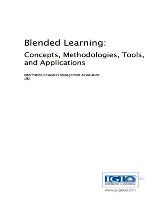 Cover image: Blended Learning: Concepts, Methodologies, Tools, and Applications 9781522507833