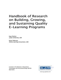 Cover image: Handbook of Research on Building, Growing, and Sustaining Quality E-Learning Programs 9781522508779