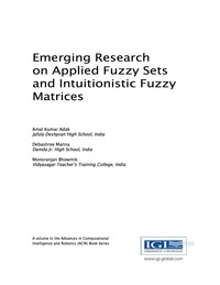 Imagen de portada: Emerging Research on Applied Fuzzy Sets and Intuitionistic Fuzzy Matrices 9781522509141