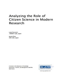 表紙画像: Analyzing the Role of Citizen Science in Modern Research 9781522509622