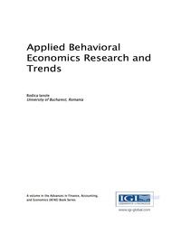 Imagen de portada: Applied Behavioral Economics Research and Trends 9781522518266