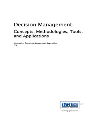 Imagen de portada: Decision Management: Concepts, Methodologies, Tools, and Applications 9781522518372
