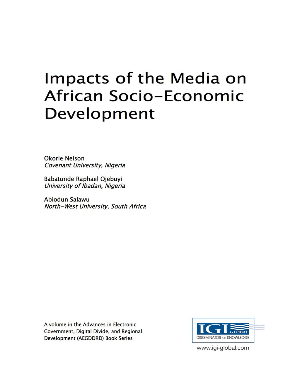 Impacts of the Media on African Socio-Economic Development