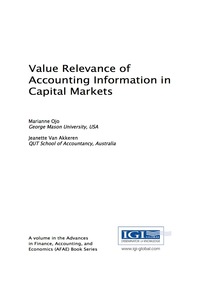 Imagen de portada: Value Relevance of Accounting Information in Capital Markets 9781522519003