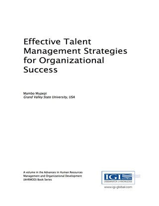 Cover image: Effective Talent Management Strategies for Organizational Success 9781522519614
