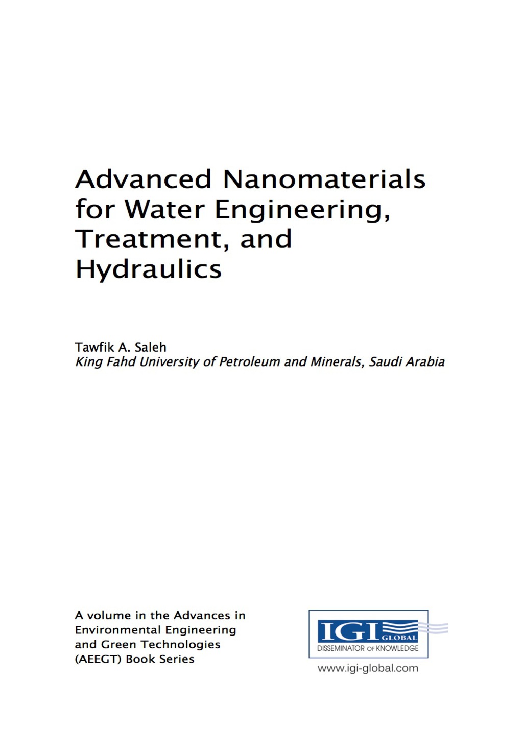 Advanced Nanomaterials for Water Engineering, Treatment, and Hydraulics