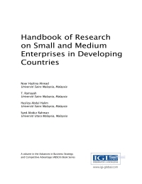 Imagen de portada: Handbook of Research on Small and Medium Enterprises in Developing Countries 9781522521655