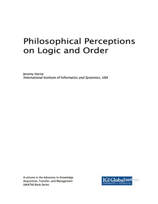 Imagen de portada: Philosophical Perceptions on Logic and Order 9781522524434