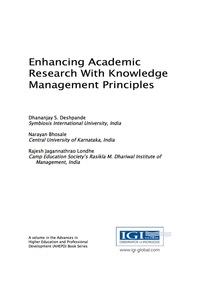 Cover image: Enhancing Academic Research With Knowledge Management Principles 9781522524892