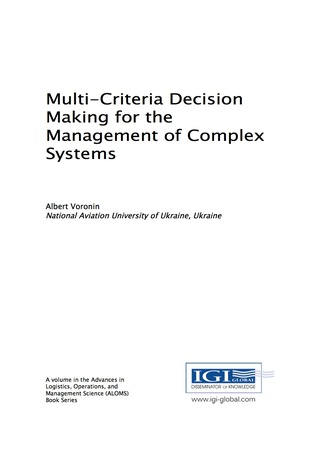 Cover image: Multi-Criteria Decision Making for the Management of Complex Systems 9781522525097