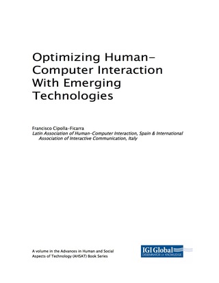Imagen de portada: Optimizing Human-Computer Interaction With Emerging Technologies 9781522526162