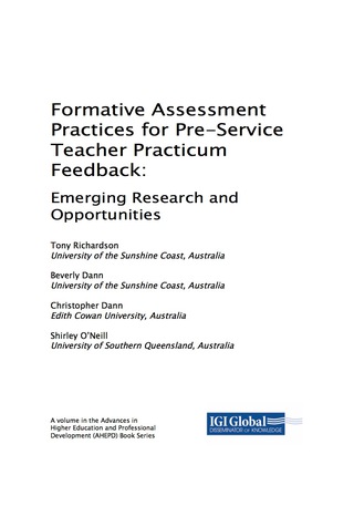Cover image: Formative Assessment Practices for Pre-Service Teacher Practicum Feedback 9781522526308