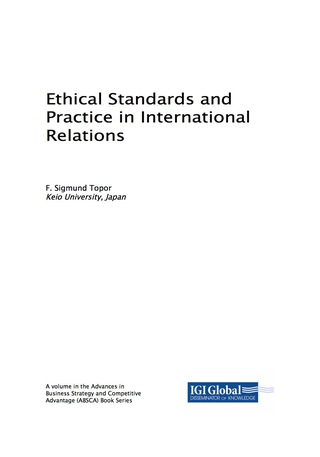 Cover image: Ethical Standards and Practice in International Relations 9781522526506