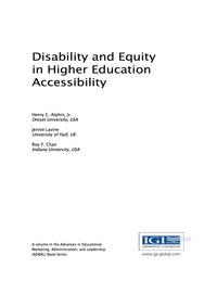 表紙画像: Disability and Equity in Higher Education Accessibility 9781522526650