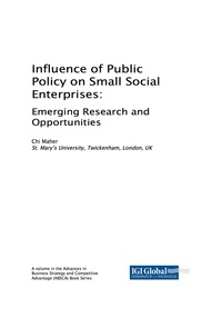 表紙画像: Influence of Public Policy on Small Social Enterprises 9781522527701