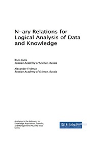 Imagen de portada: N-ary Relations for Logical Analysis of Data and Knowledge 9781522527824