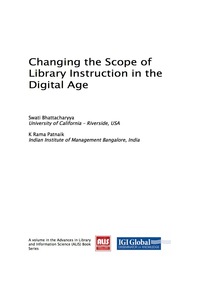 Cover image: Changing the Scope of Library Instruction in the Digital Age 9781522528029