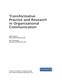 Cover image: Transformative Practice and Research in Organizational Communication 9781522528234