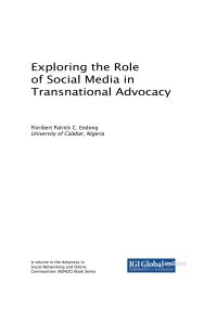 صورة الغلاف: Exploring the Role of Social Media in Transnational Advocacy 9781522528548