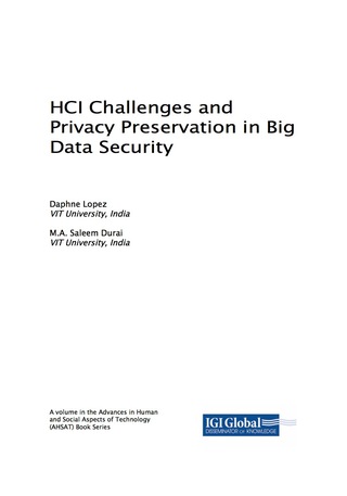 Cover image: HCI Challenges and Privacy Preservation in Big Data Security 9781522528630