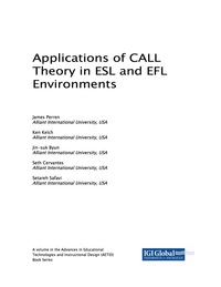 Imagen de portada: Applications of CALL Theory in ESL and EFL Environments 9781522529330