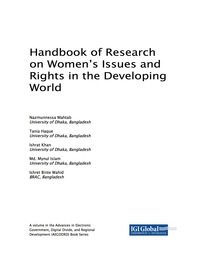 Cover image: Handbook of Research on Women's Issues and Rights in the Developing World 9781522530183