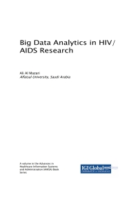 Cover image: Big Data Analytics in HIV/AIDS Research 9781522532033