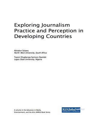 Imagen de portada: Exploring Journalism Practice and Perception in Developing Countries 9781522533764