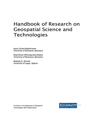 Cover image: Handbook of Research on Geospatial Science and Technologies 9781522534402