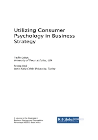 表紙画像: Utilizing Consumer Psychology in Business Strategy 9781522534488