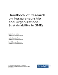 Cover image: Handbook of Research on Intrapreneurship and Organizational Sustainability in SMEs 9781522535430