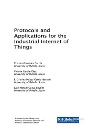 Imagen de portada: Protocols and Applications for the Industrial Internet of Things 9781522538059