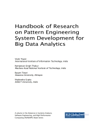 Cover image: Handbook of Research on Pattern Engineering System Development for Big Data Analytics 9781522538707